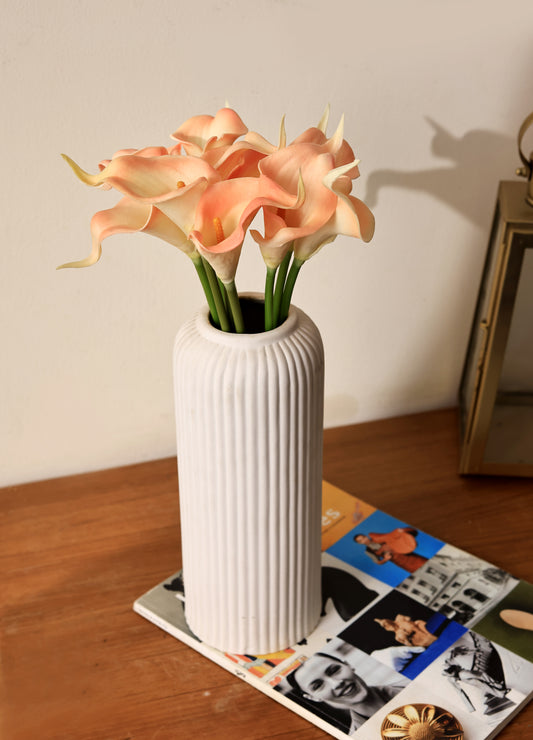 Artificial Calla Lily Flowers- Peach