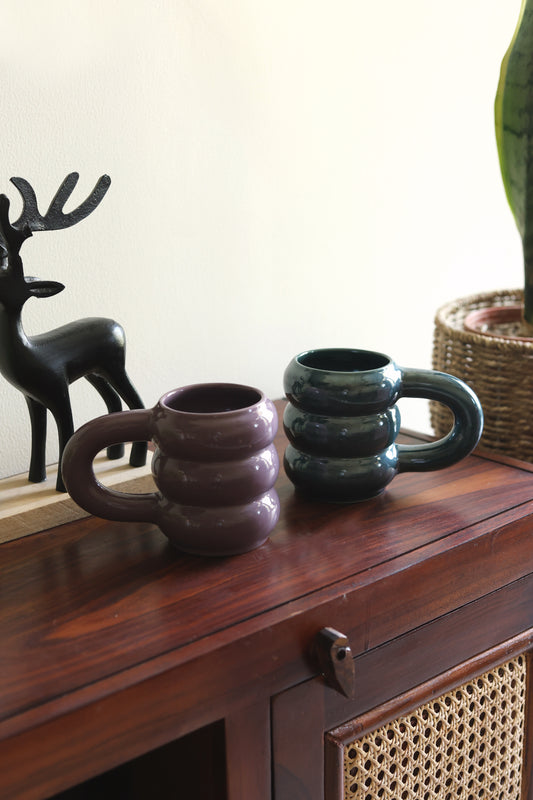 Mauve & Teal Jumbo Bubble Mug Combo