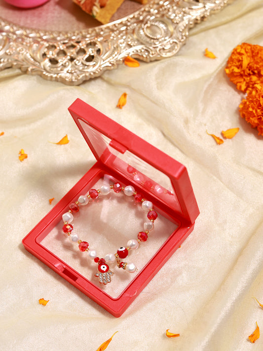 Evil Eye Charm Bracelet (Red)