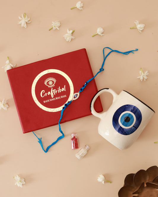 Evil Eye Charm Rakhi Hamper