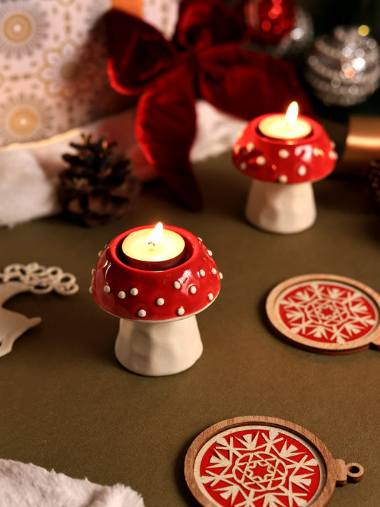 Cute Mushroom Tealight Holder