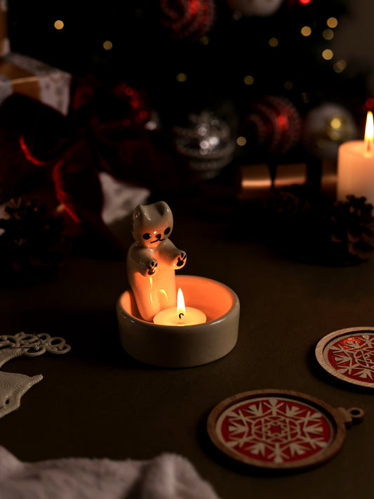Meow Tealight Candle Holder