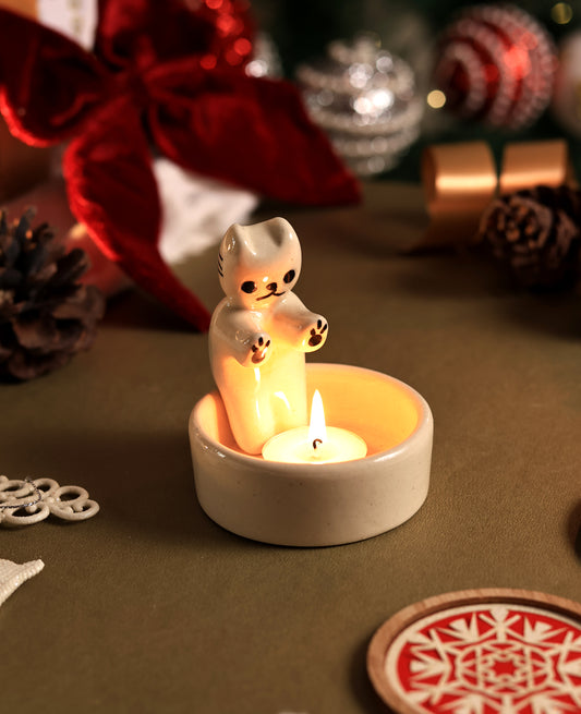 Meow Tealight Candle Holder