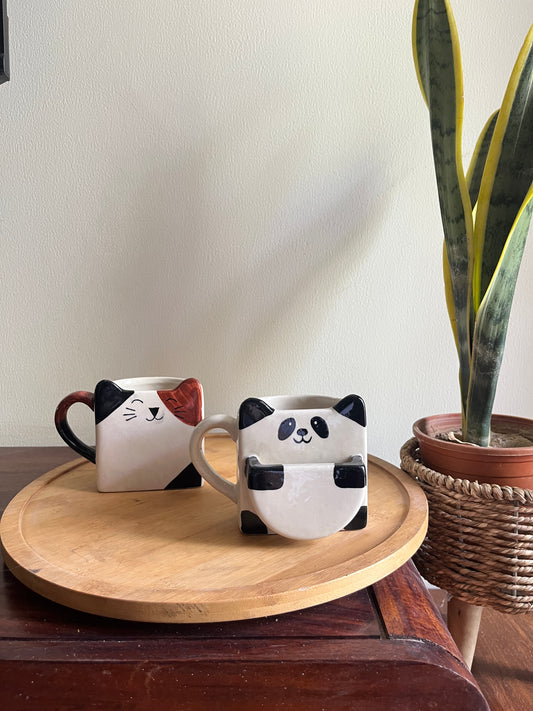 Panda Mug & Cat Mug Combo