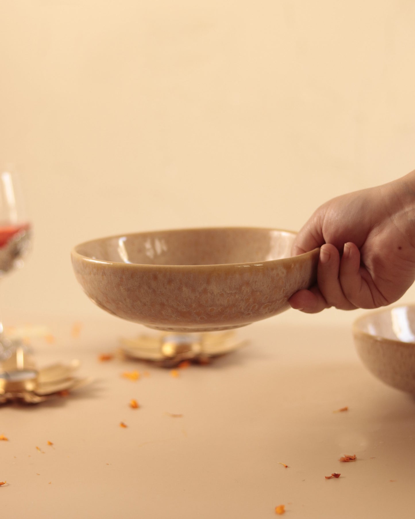 Beige Pasta Bowl