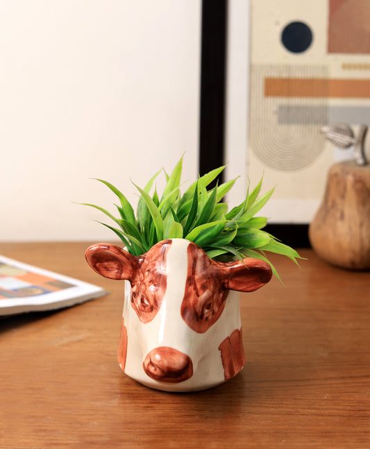 Brown Cow Planter