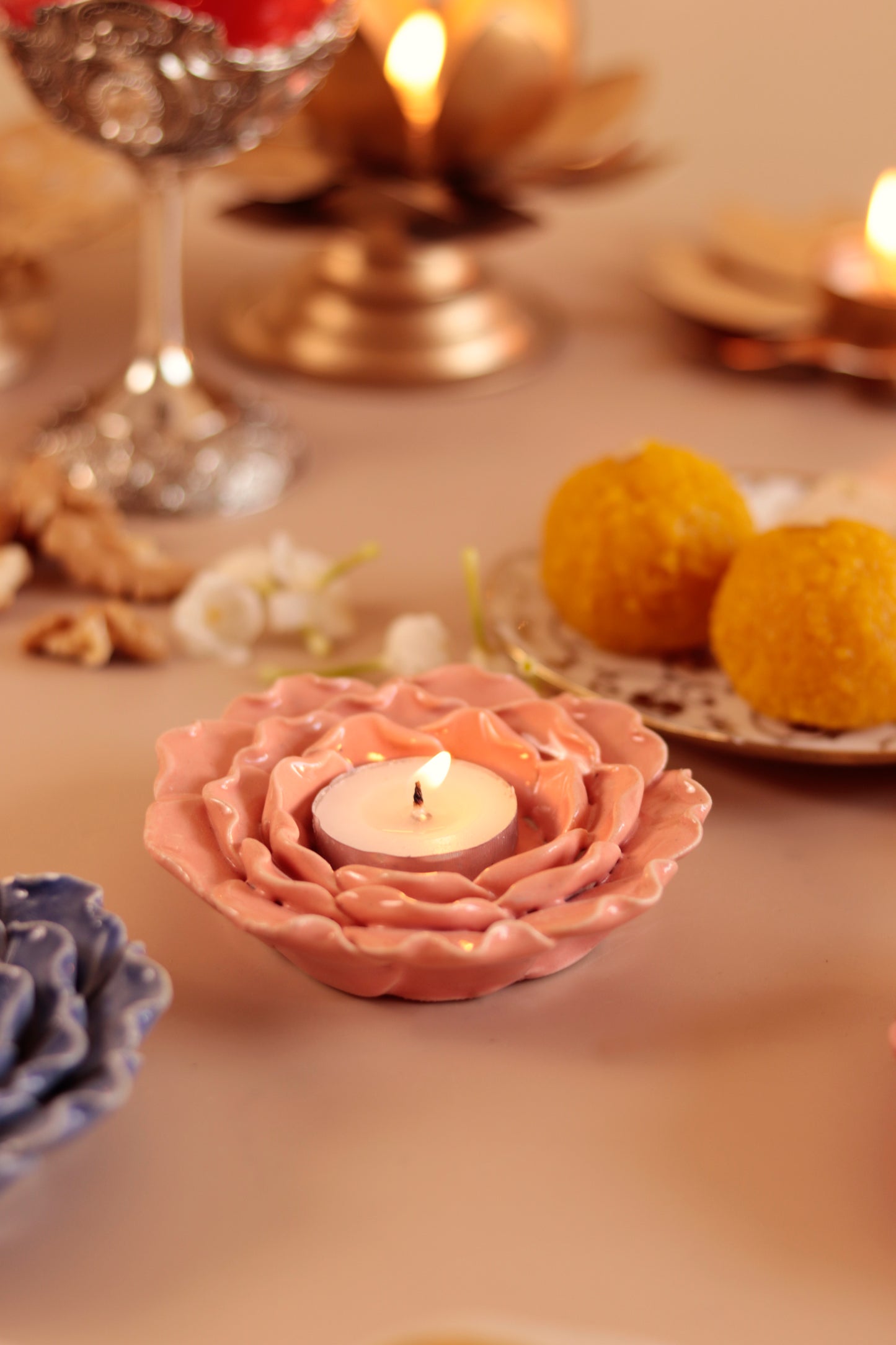 Flower Petal diya/Tea Light Holder (Set of 6)