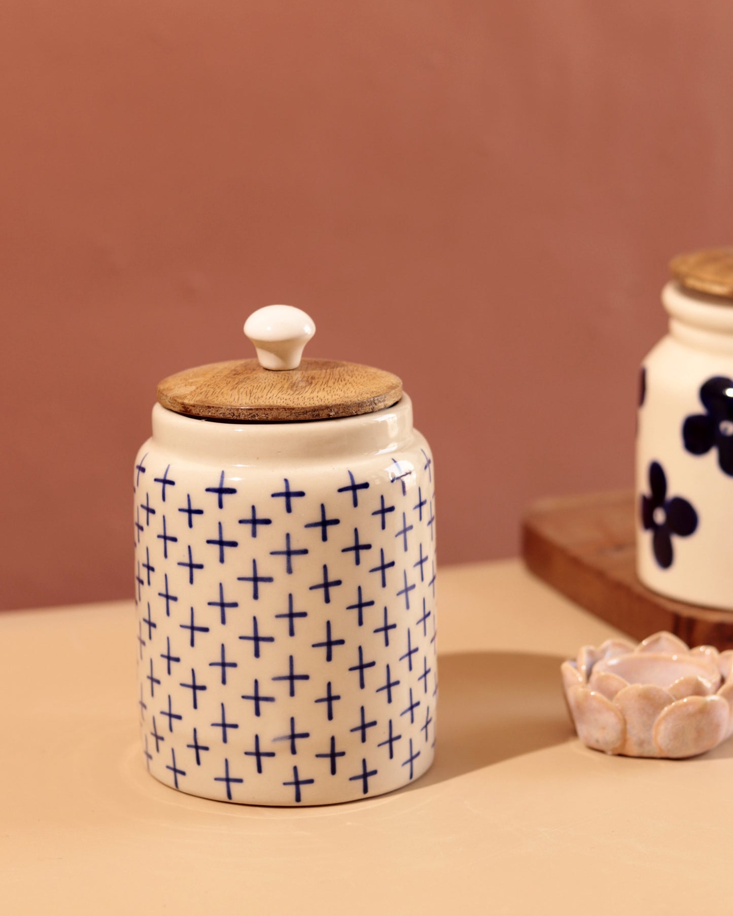Hand Painted Airtight Jar- Plus