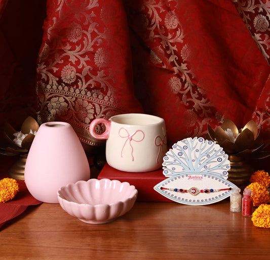 Pink Bloom Rakhi Hamper