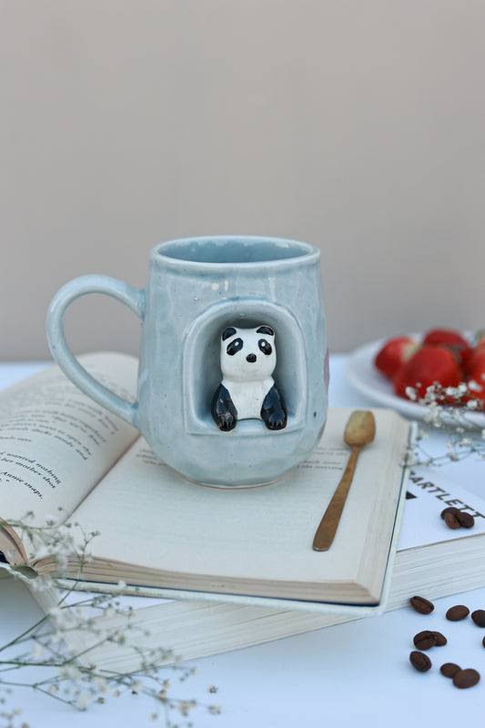 Peekaboo Panda Mug(Grey)