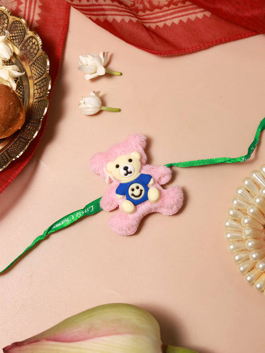 Teddy Bear Kids Rakhi (Pink-Blue)