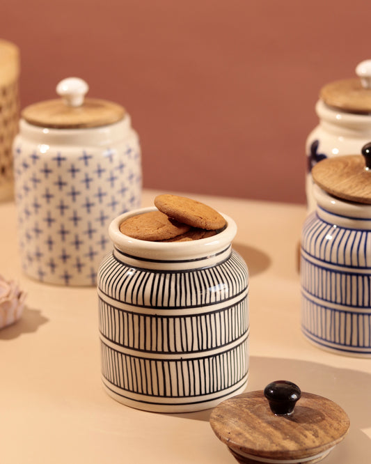 Hand Painted Airtight Jars (Combo of 4)