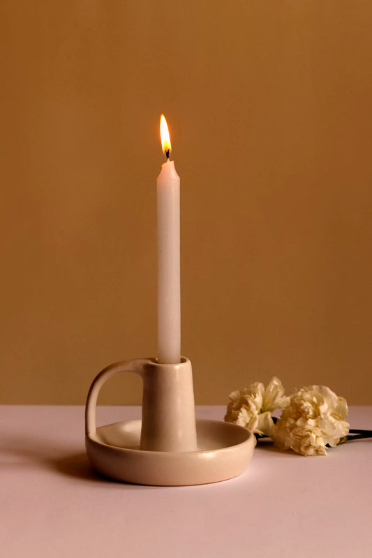 Classic White Candle Holder