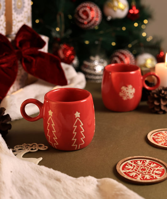 Red tree mug