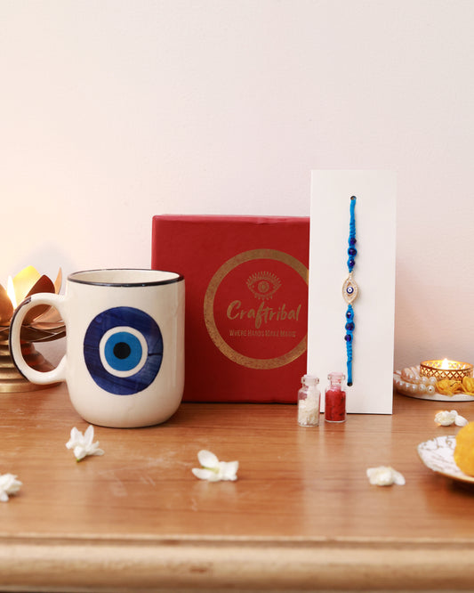 Evil Eye Charm Rakhi Hamper