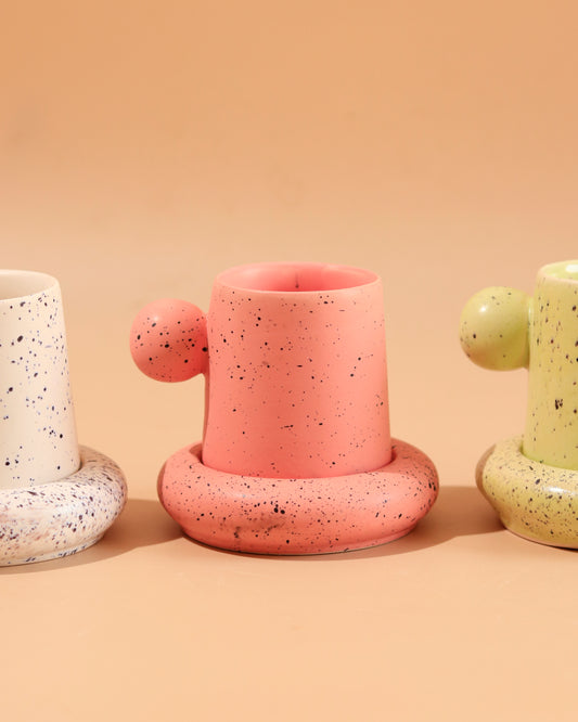 Knob Handle Cup and Saucer