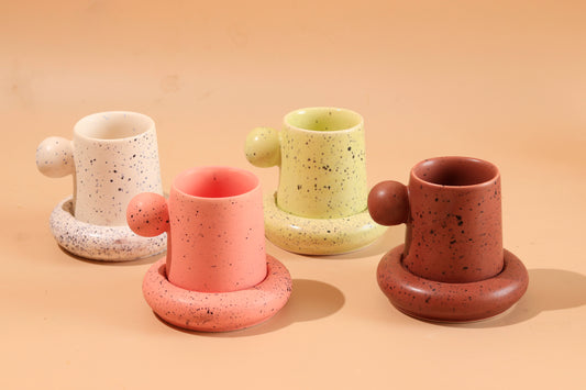 Knob Handle Cup and Saucer