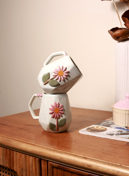 Morning Daisy Mug- Grey
