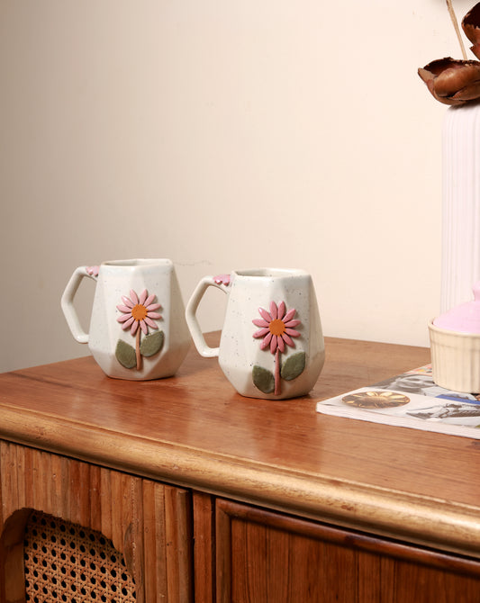 Morning Daisy Mug- Grey
