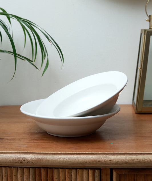 White Solid Pasta Plate