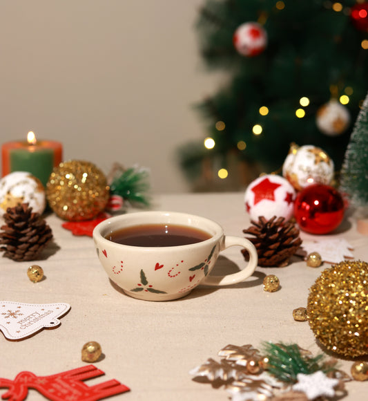 Holly Berry Christmas Cappuccino cup