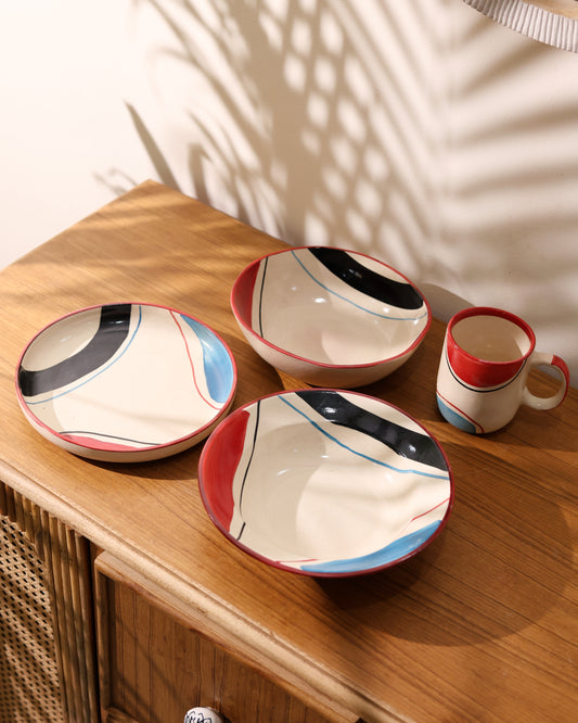 Colorwave Tableware Combo of 4