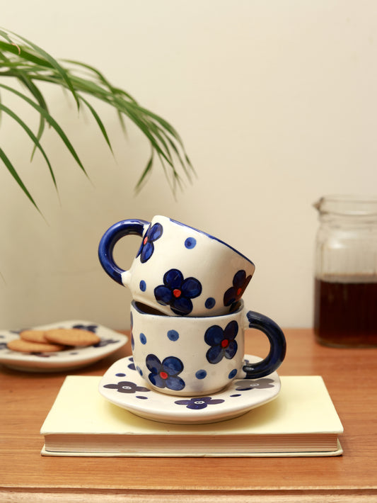 Blue Floral Cup & Saucer Set
