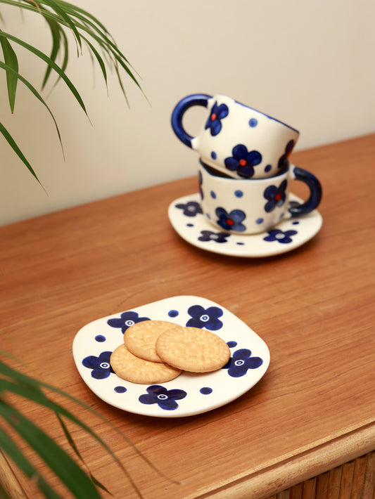 Blue Floral Cup & Saucer Set