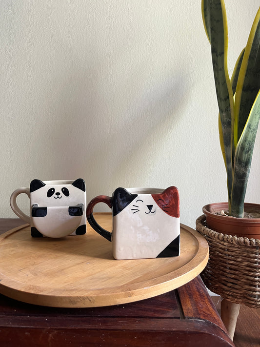Panda Mug & Cat Mug Combo