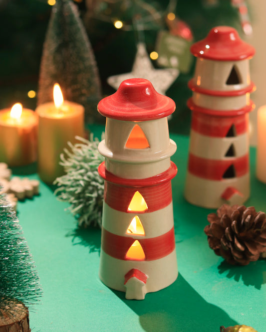 Christmas Red n White Light House