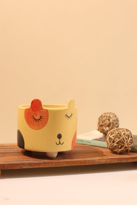 Yellow Cat Planter