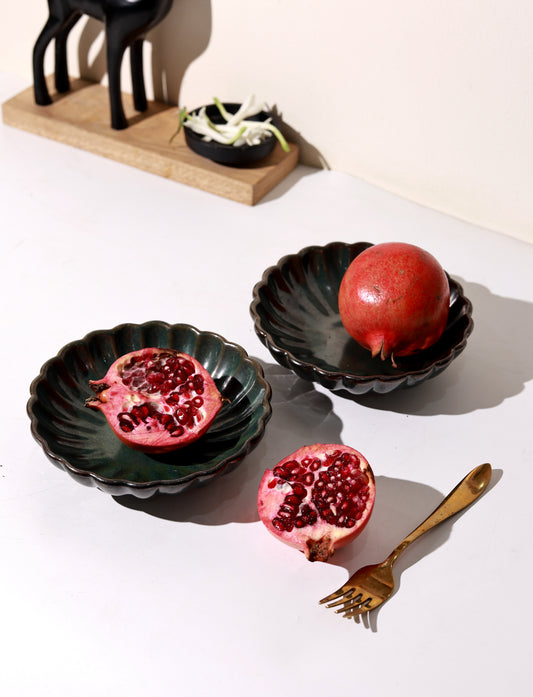 Olive Flower Snack Bowl