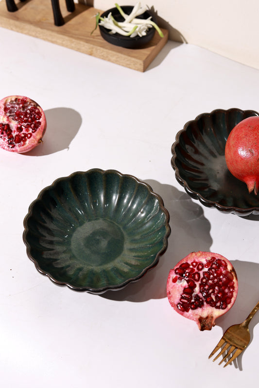 Olive Flower Snack Bowl