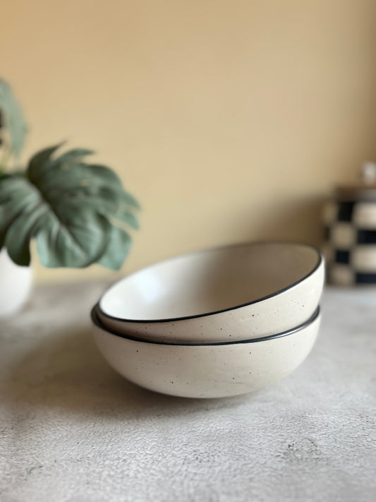 Black Border Pasta Bowl