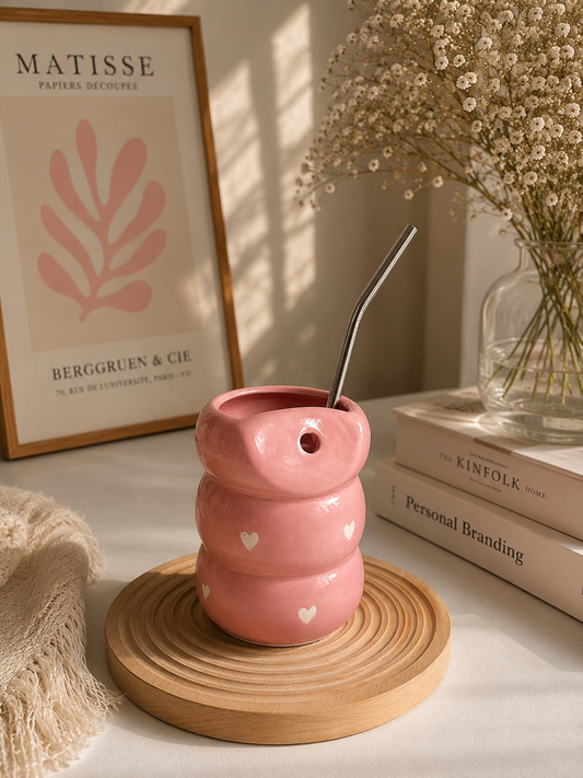 Pink Heart Sipper