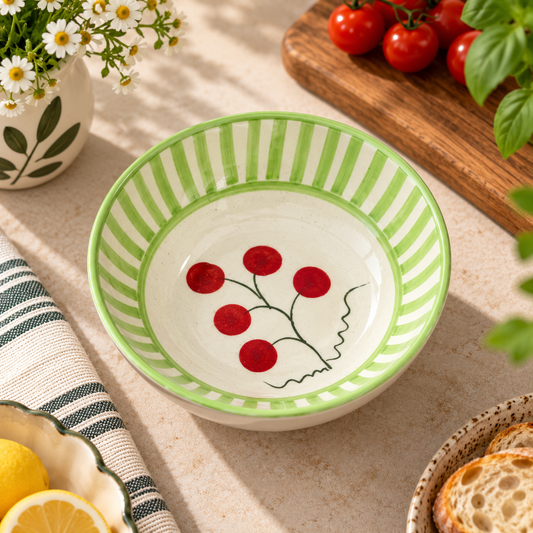 Green Bloom Cereal Bowl