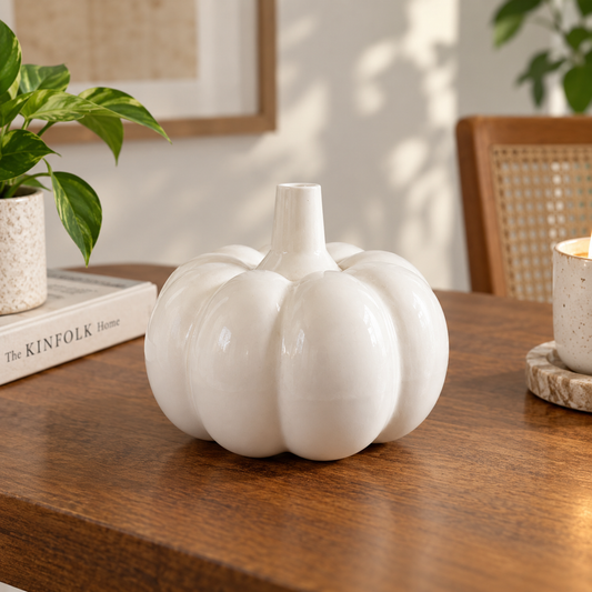 White Pumpkin Vase
