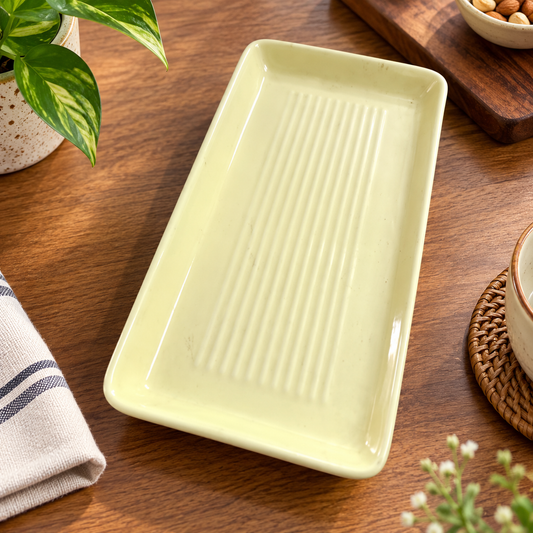 Classic Yellow Ivory Snack Plate