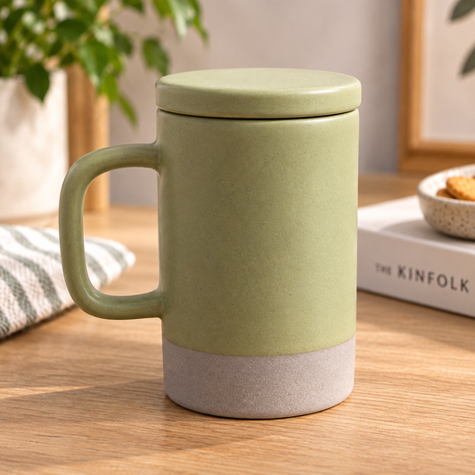 Lemon Zest Coffee Mug with Lid