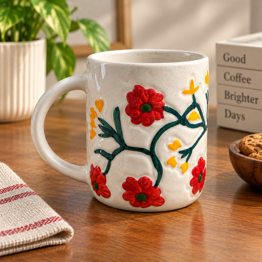 Blooming Vines Ceramic Mug