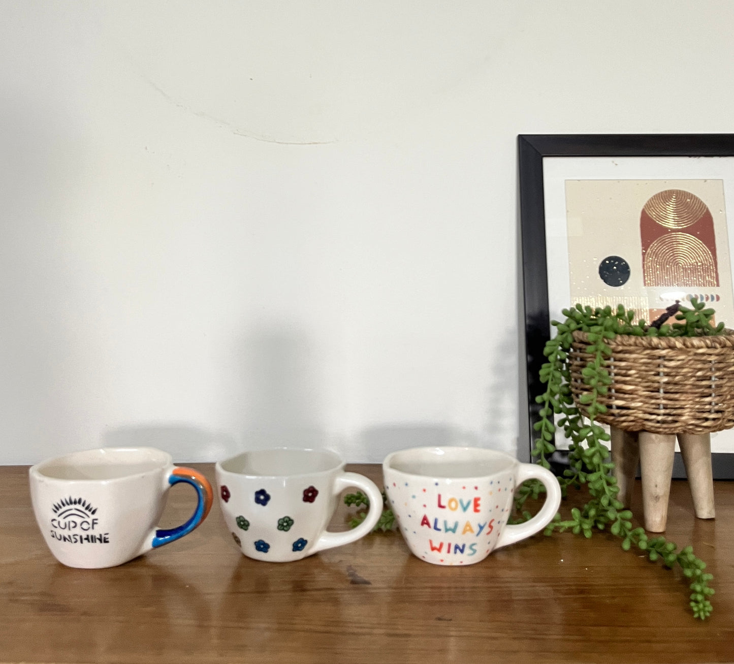 Set of 3 Rainbow Cups