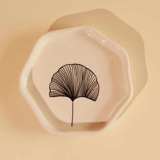 'Ginkgo Leaf' Dessert Plate