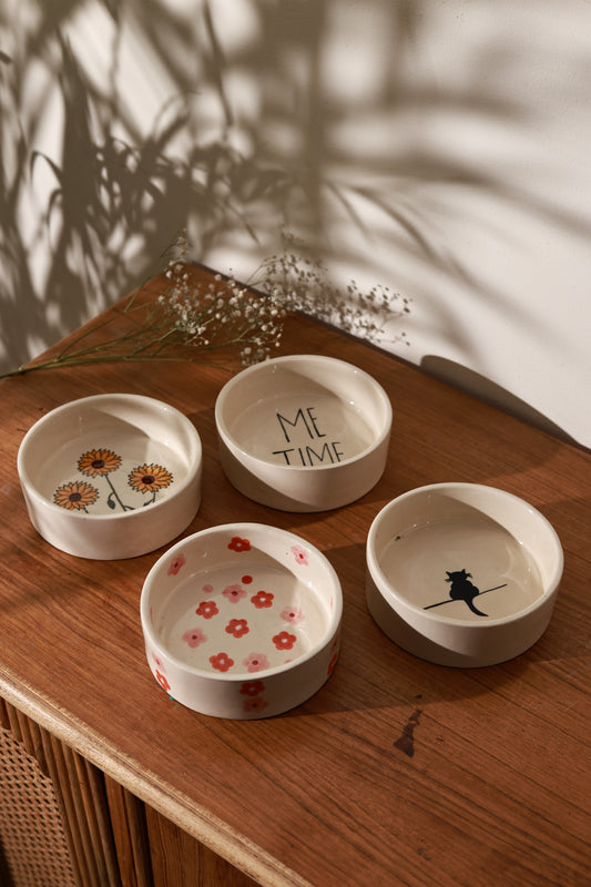 Set 4 Handpainted Breakfast Bowls