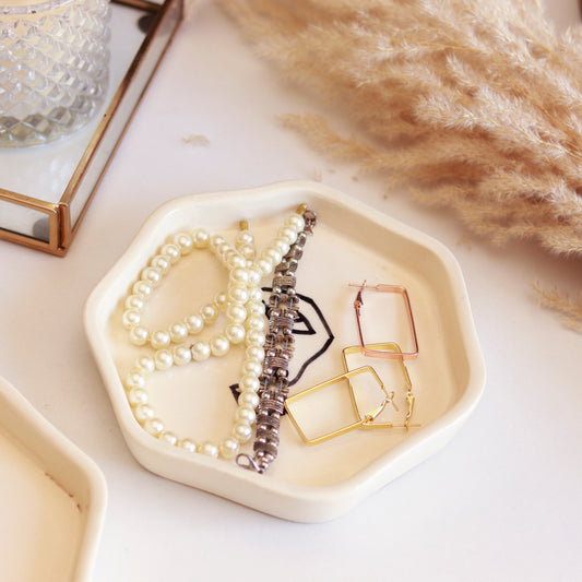 Hand Painted Dessert Plate- Face Line Art