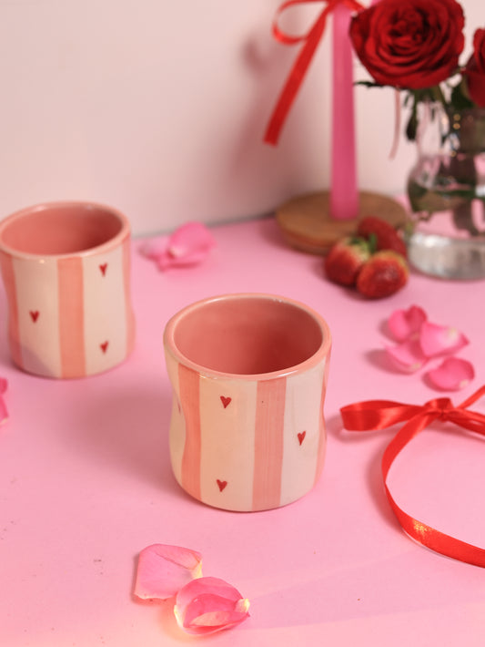 Blush Stripes Love Mug