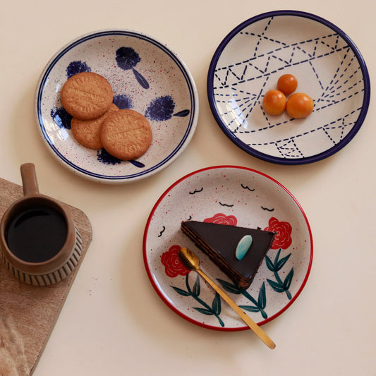 Hand Painted Snack/ Dessert Plate