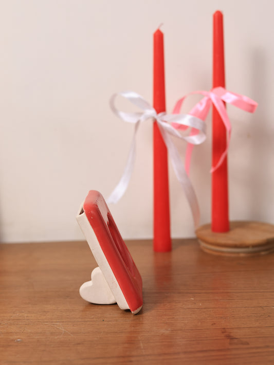 Cute Polaroid Ceramic Photo Frame- Red