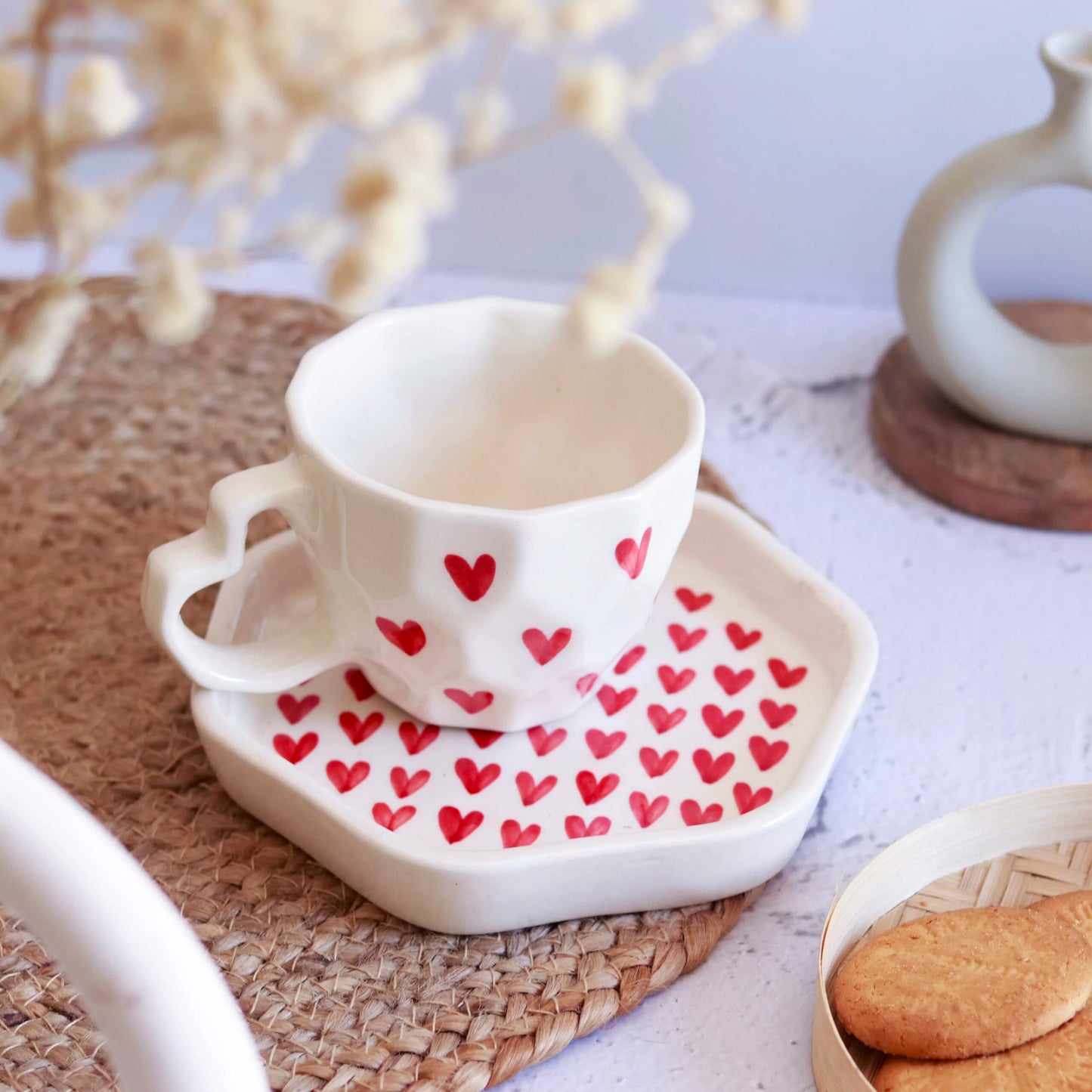Red Hearts Breakfast Set