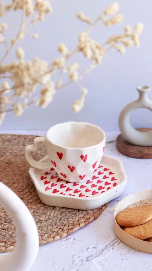 Red Hearts Breakfast Set