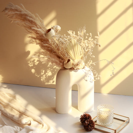 Inverted ‘U’ Vase- White